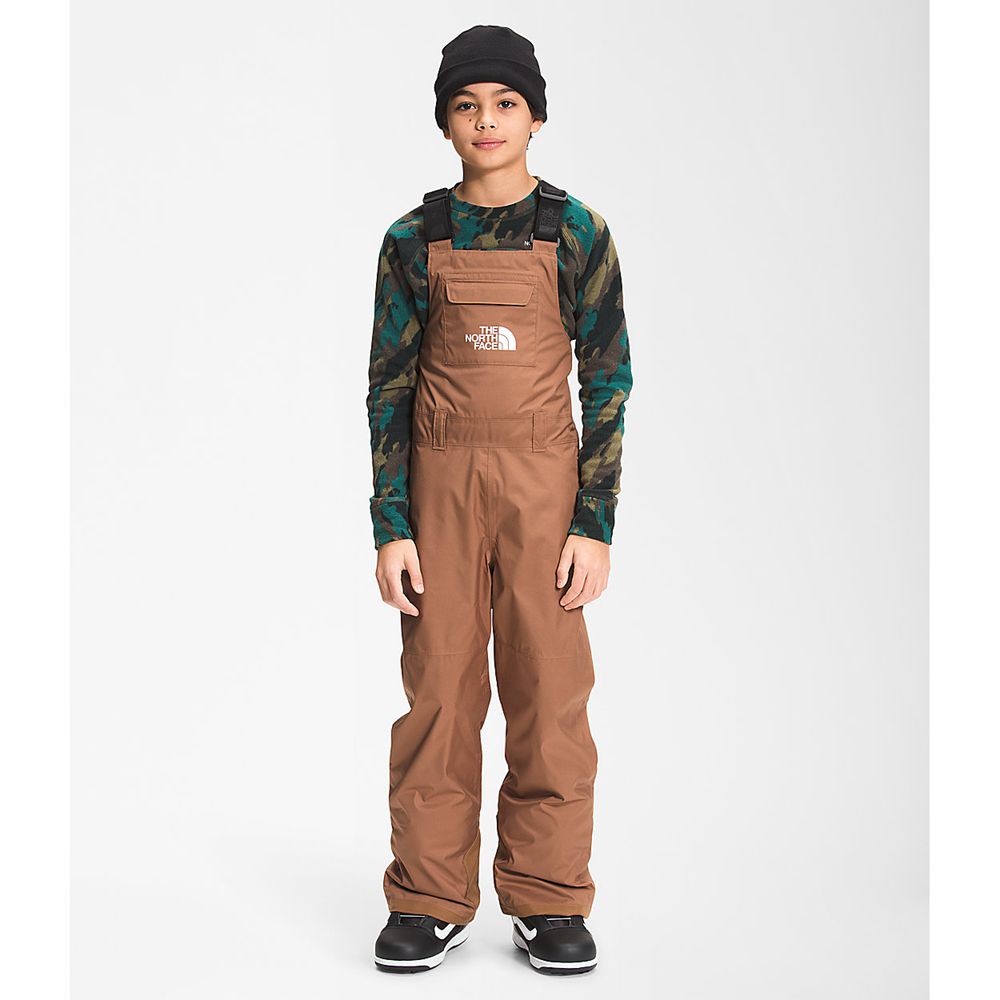 The North Face Pants Youth Australia - The North Face Freedom Insulated Bib Brown Ski (DOE-120543)